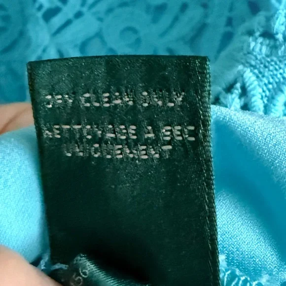 Lauren Ralph Lauren Aqua Lace Sheath Dress Size 2 Wedding Guest Cocktail Dress - Picture 8 of 13